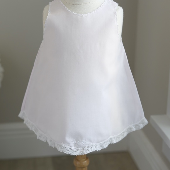 Lace Trim Embroidered Slip Dress Pink Friedknit/Feltman Brothers NWOT - Picture 7 of 11